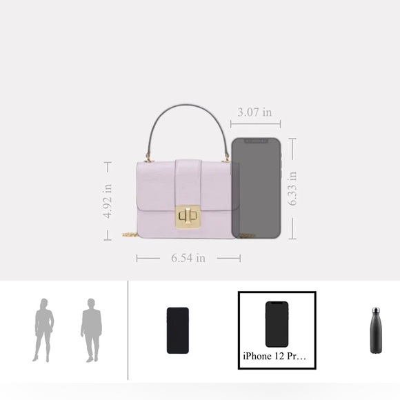 Kate Spade Phoebe Turnlock Mini Flap Crossbody Light Frozen Lilac MSRP $329 - Picture 17 of 17